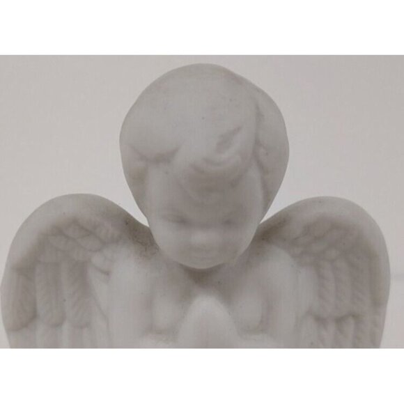 Angel Figurine Ceramic Bisque- Praying Unbranded White - Picture 2 of 6